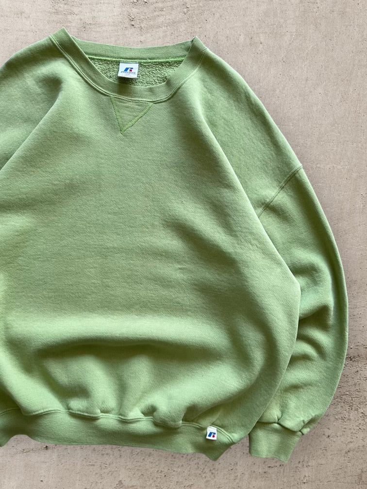 00s Russell Athletic Green Crewneck - XXL