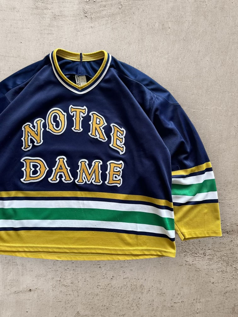 90s Notre Dame Hockey Jersey - XXL