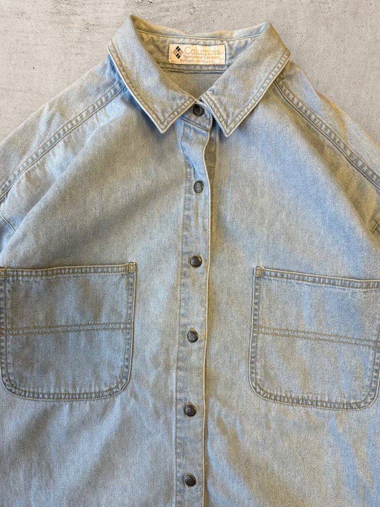 90s Columbia Denim Button Up Shirt - Large