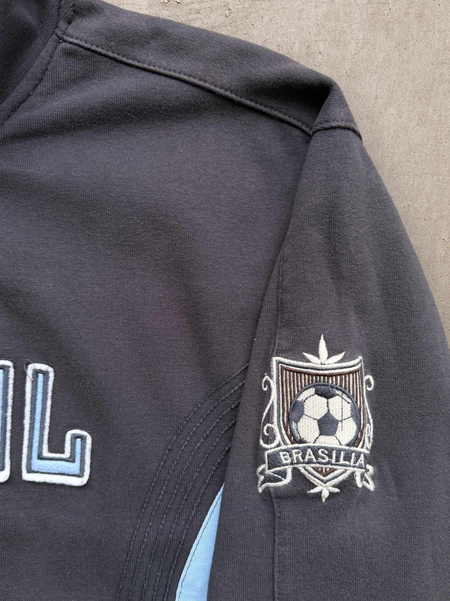 00s Brasil Color Block Full Zip Sweatshirt - Large