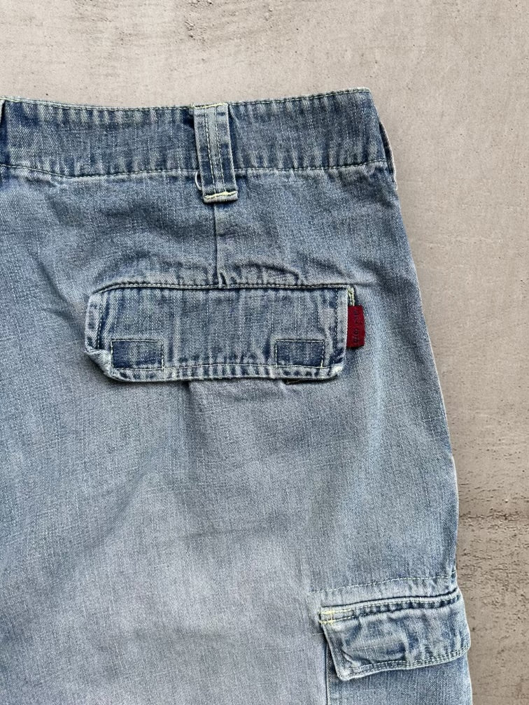 00s Route 66 Denim Cargo Shorts - 34