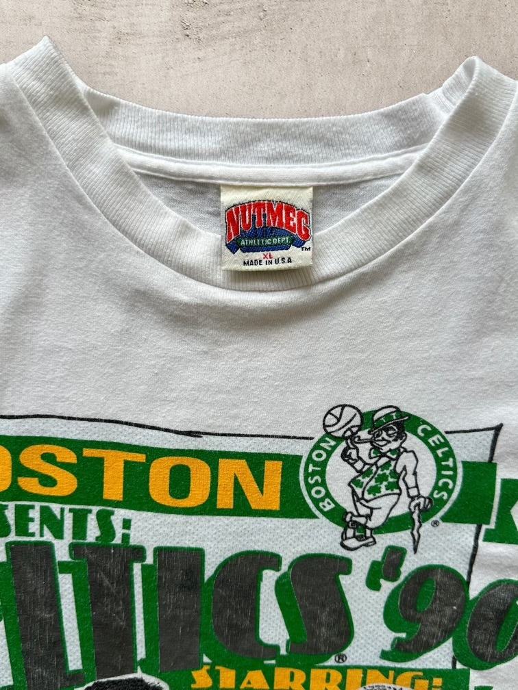 1990 Nutmeg Boston Celtics Graphic T-Shirt - Large