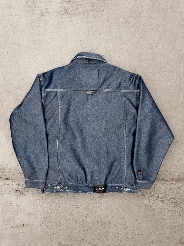 00s Fubu Metallic Denim Zip Up Jacket - XL