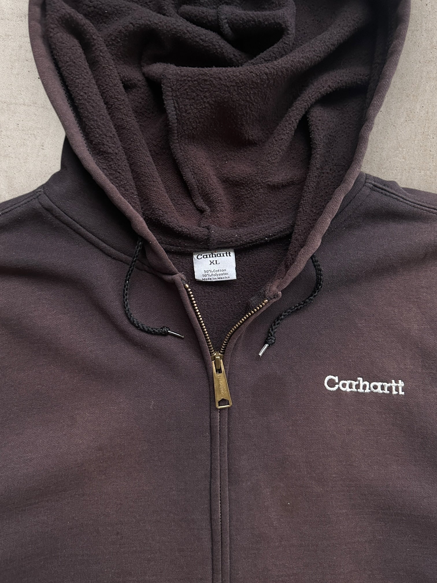 00s Carhartt Faded Zip Up Hoodie - XL