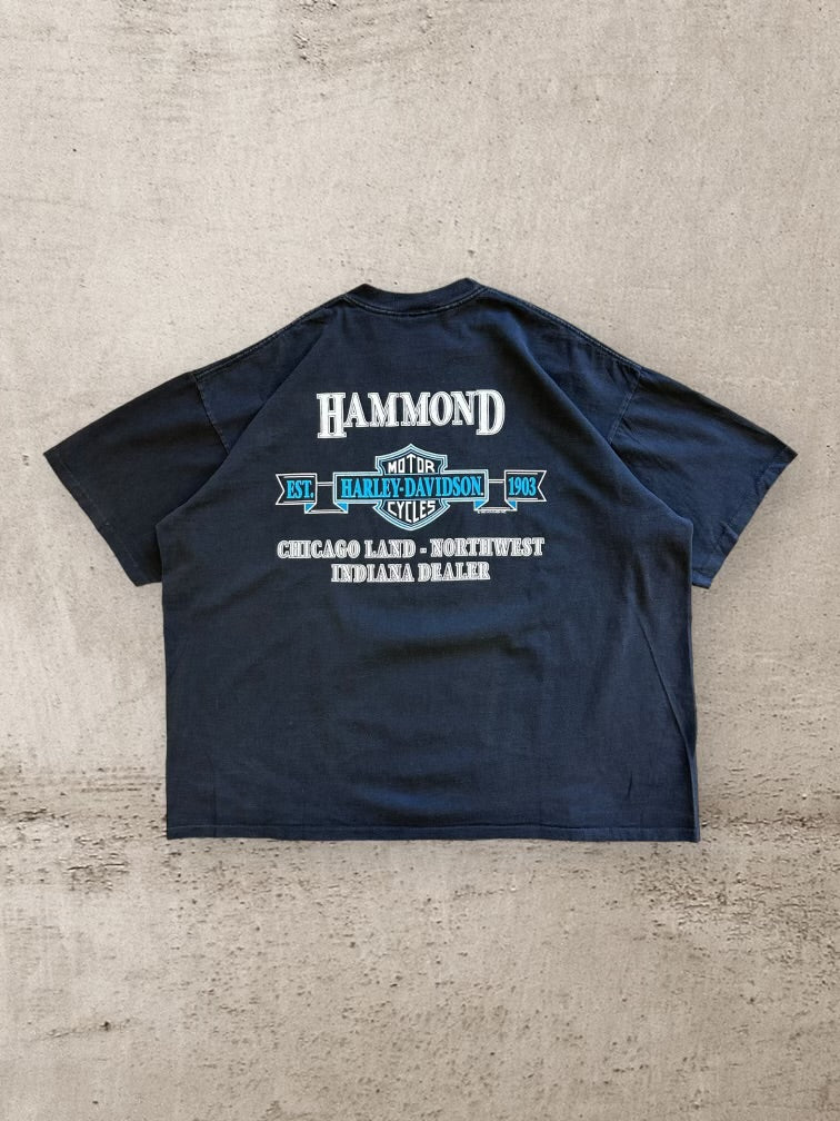 90s Harley Davidson Wolf Graphic T-Shirt - XXL