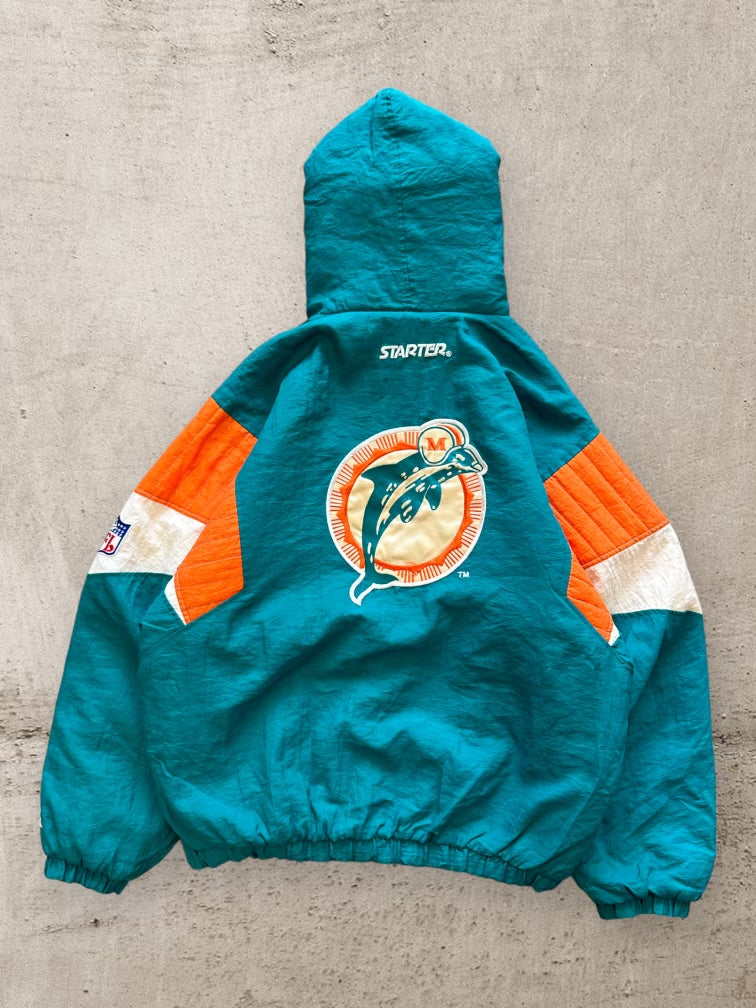 90s Starter Miami Dolphins Puffer Jacket - XL