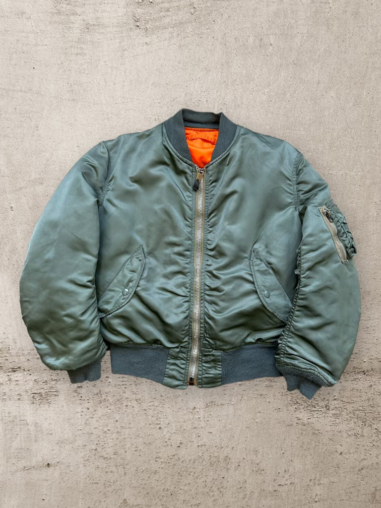 80s Military Reversible Bomber Jacket - Small