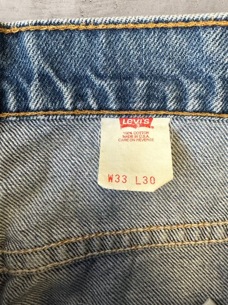 80s Levi’s 517 Orange Tab Medium Wash Denim Jeans - 33x29