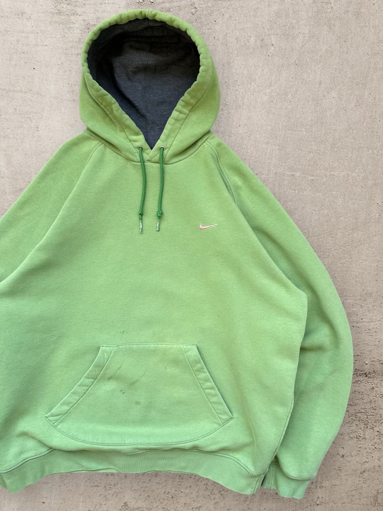 00s Nike Green Mini Swoosh Hoodie - XL