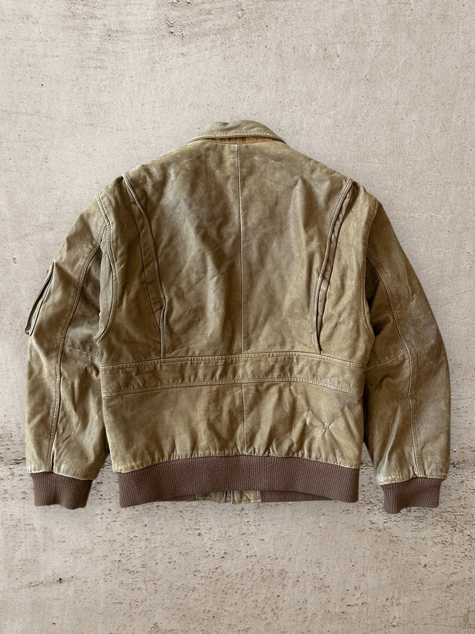 80s/90s Marco Seragino Bomber Leather Jacket - Small