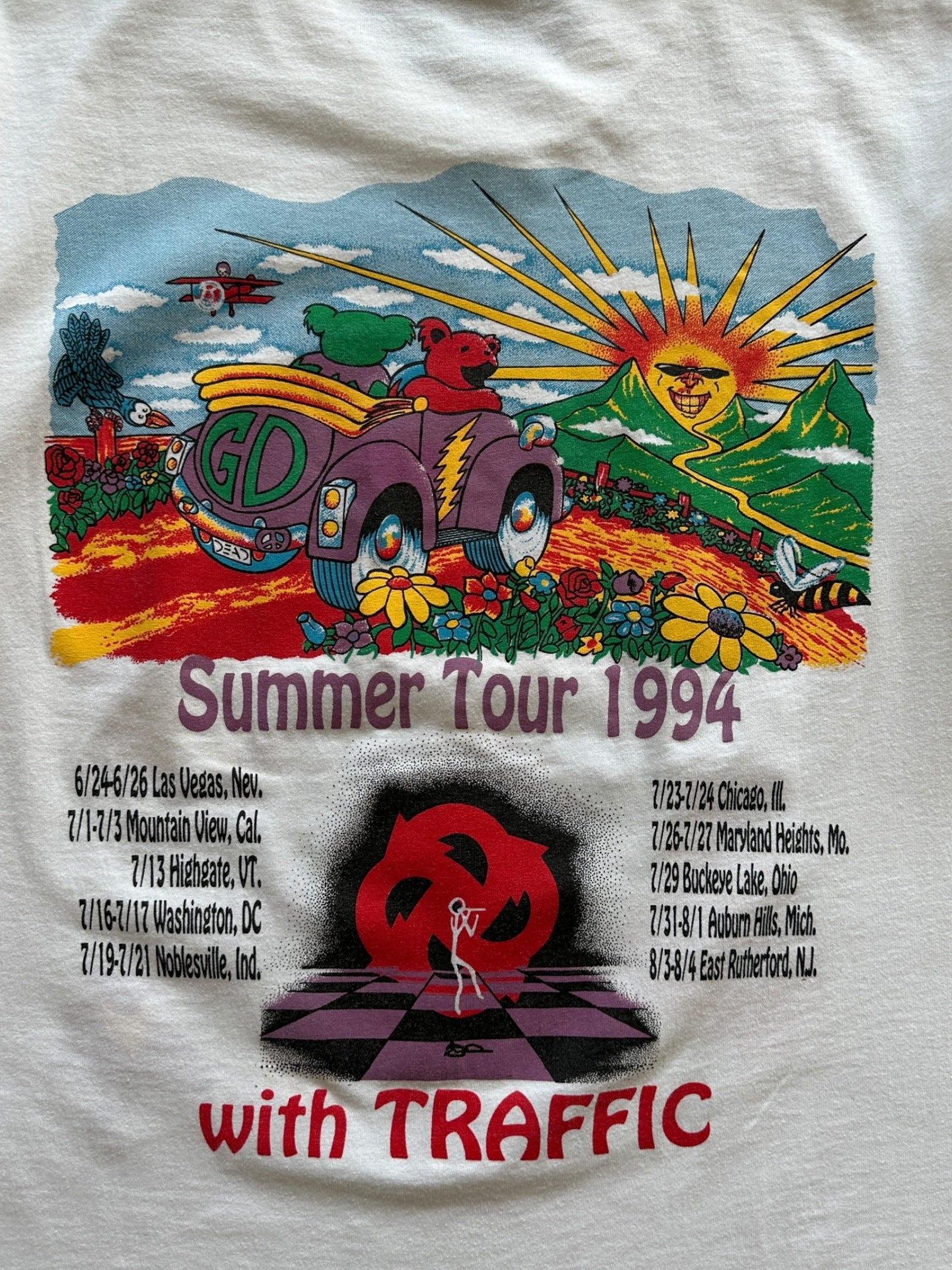90s Grateful Dead Summer Tour Graphic T-Shirt - Large