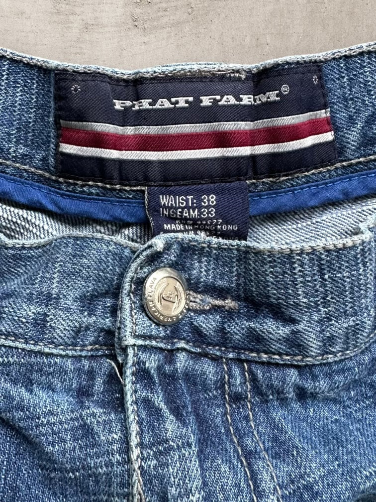 00s Phat Farm Multi Pocket Baggy Denim Jeans - 38x32