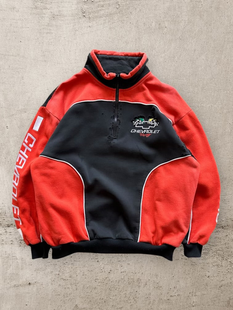 00s Chevrolet Racing Distressed 1/4 Sweatshirt - Large