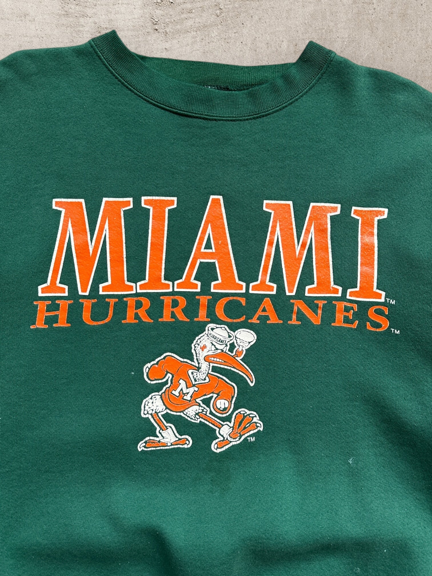 90s Miami Hurricanes Graphic Crewneck - XL