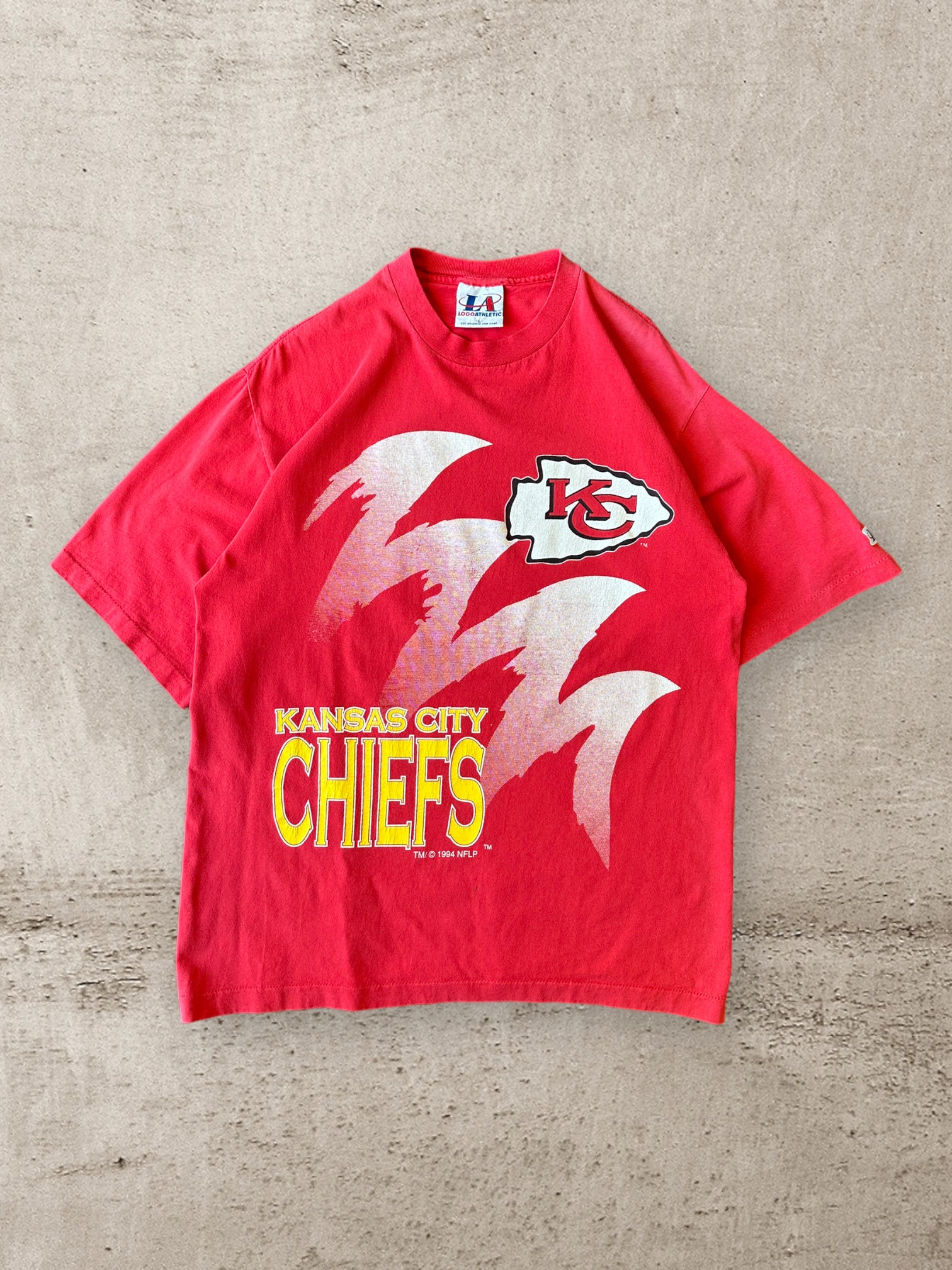 90s Kansas City Chiefs Graphic T-Shirt - Large