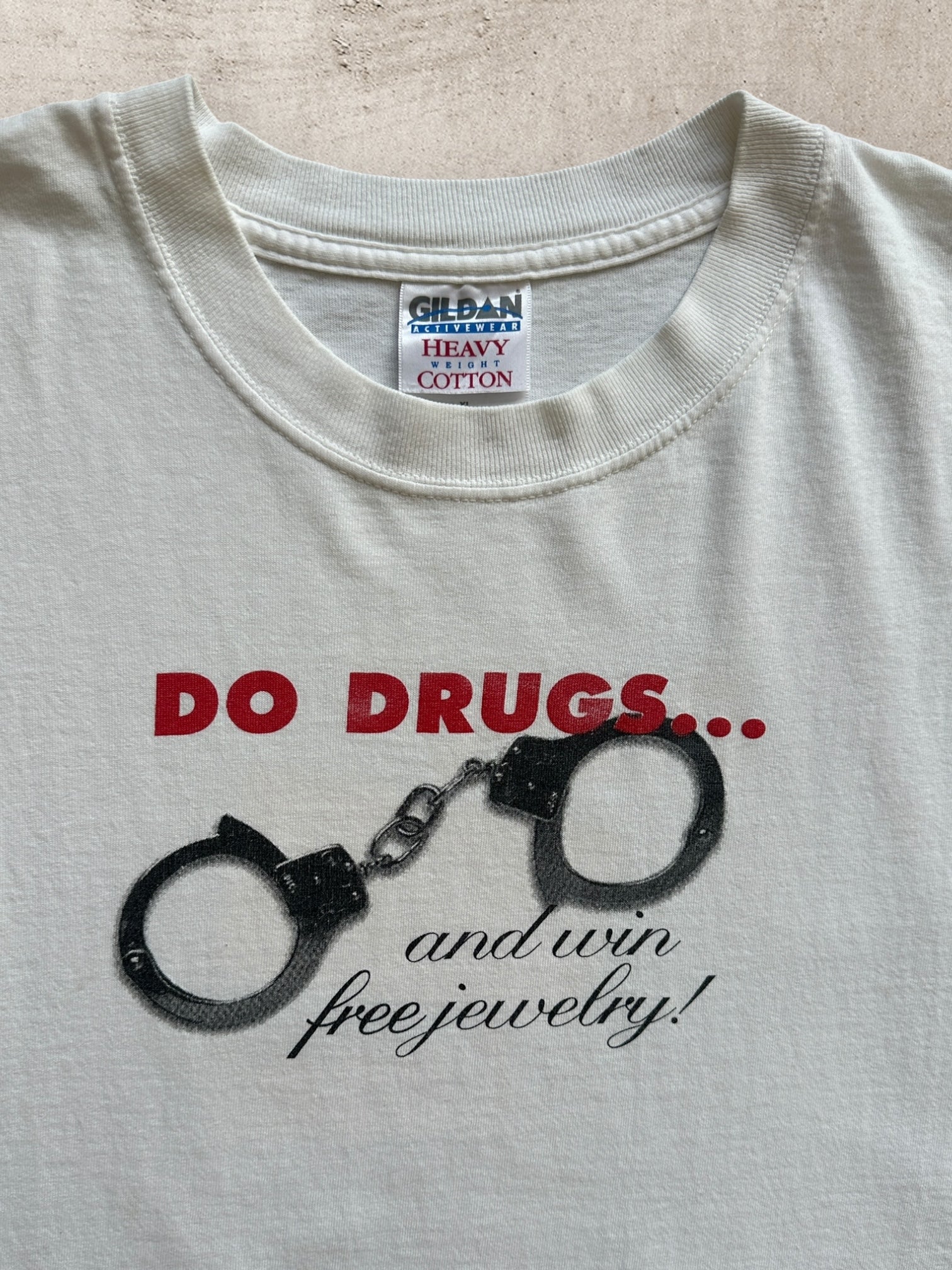 00s Do Drugs… Win Free Jewelry Graphic T-Shirt - XL