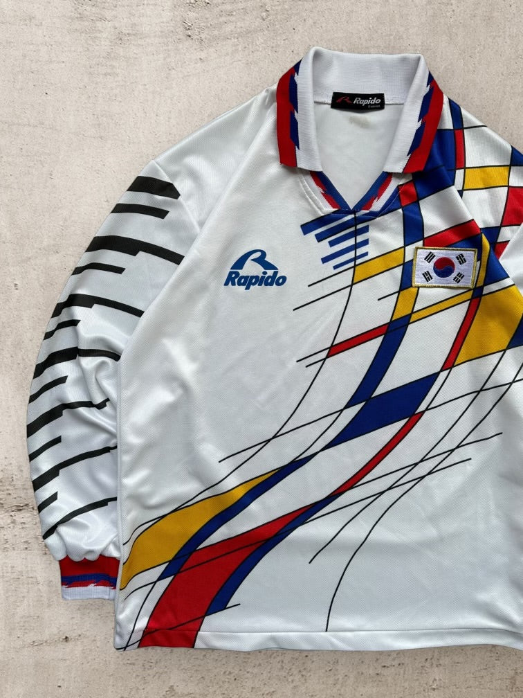 90s Rapido South Korea Multicolor Long Sleeve Jersey - Large