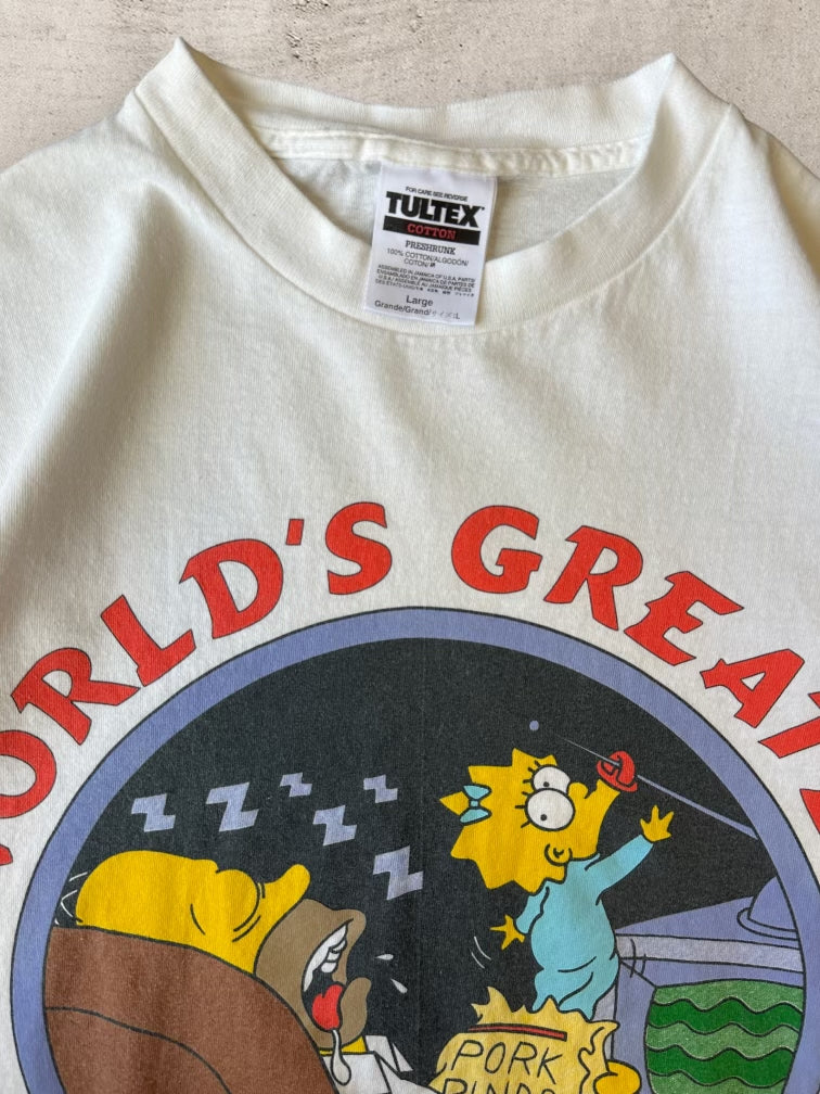 90s Simpsons Worlds Greatest Dad T-Shirt - Large
