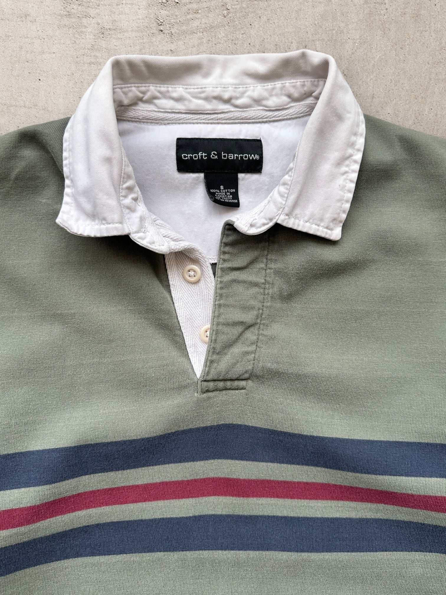 00s Croft & Barrow Striped Polo Shirt - Large