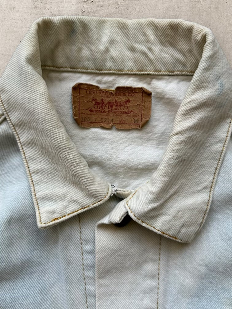 80s Levi’s Light Wash Distressed Denim Jacket - Medium