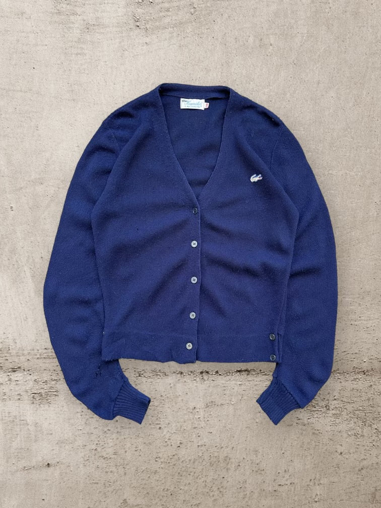 80s Haymaker Lacoste Navy Knit Cardigan - Small