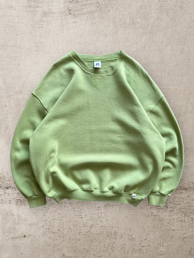 00s Russell Athletic Green Crewneck - XXL