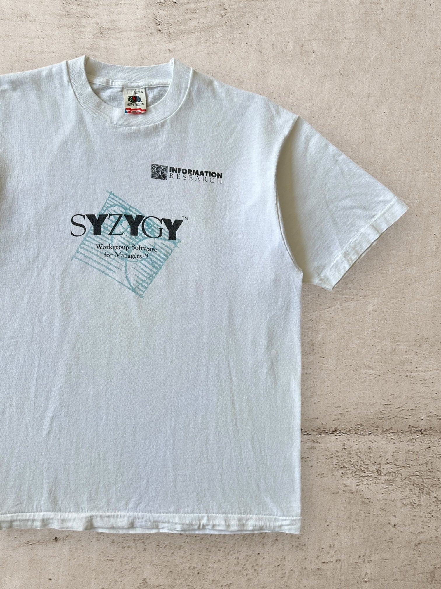 90s Syzygy Workgroup Software Graphic T-Shirt - Large