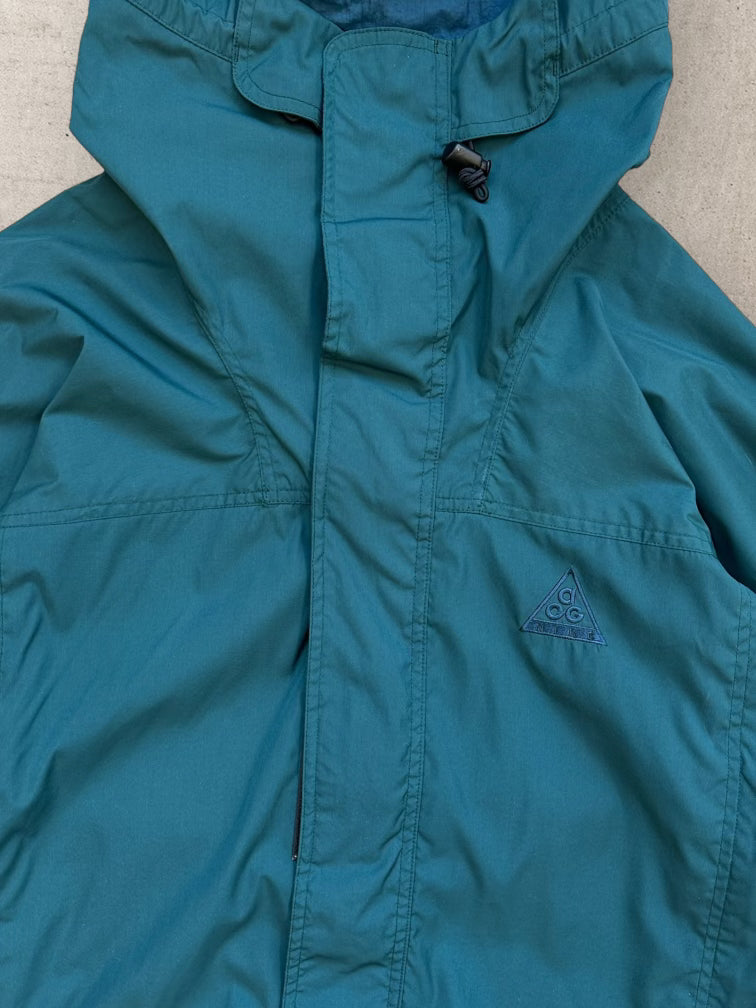 90年代 ナイキ ACG エメラルドグリーン フルジップ ジャケット - XL