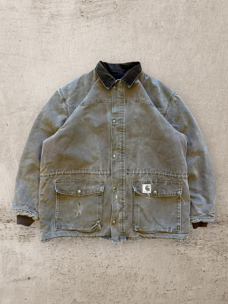 90s Carhartt Light Brown Chore Jacket - XL