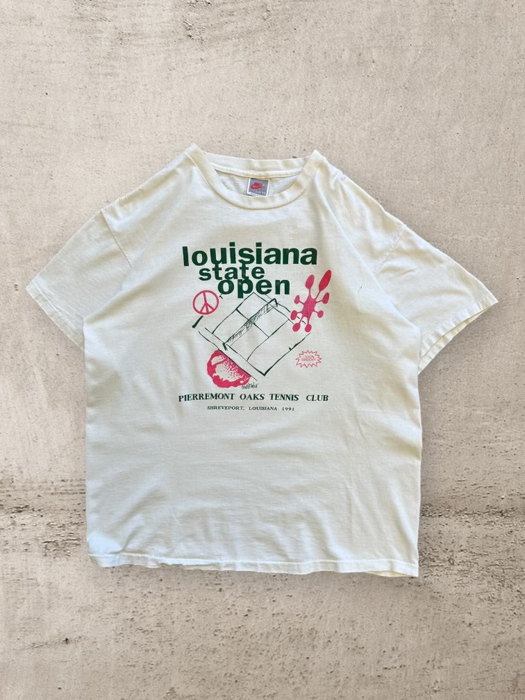 90s Nike Louisiana State Open Graphic T-Shirt - Large