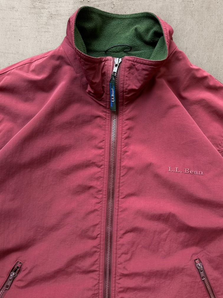 90s L.L Bean Fleece Lined Zip Up Jacket - Large