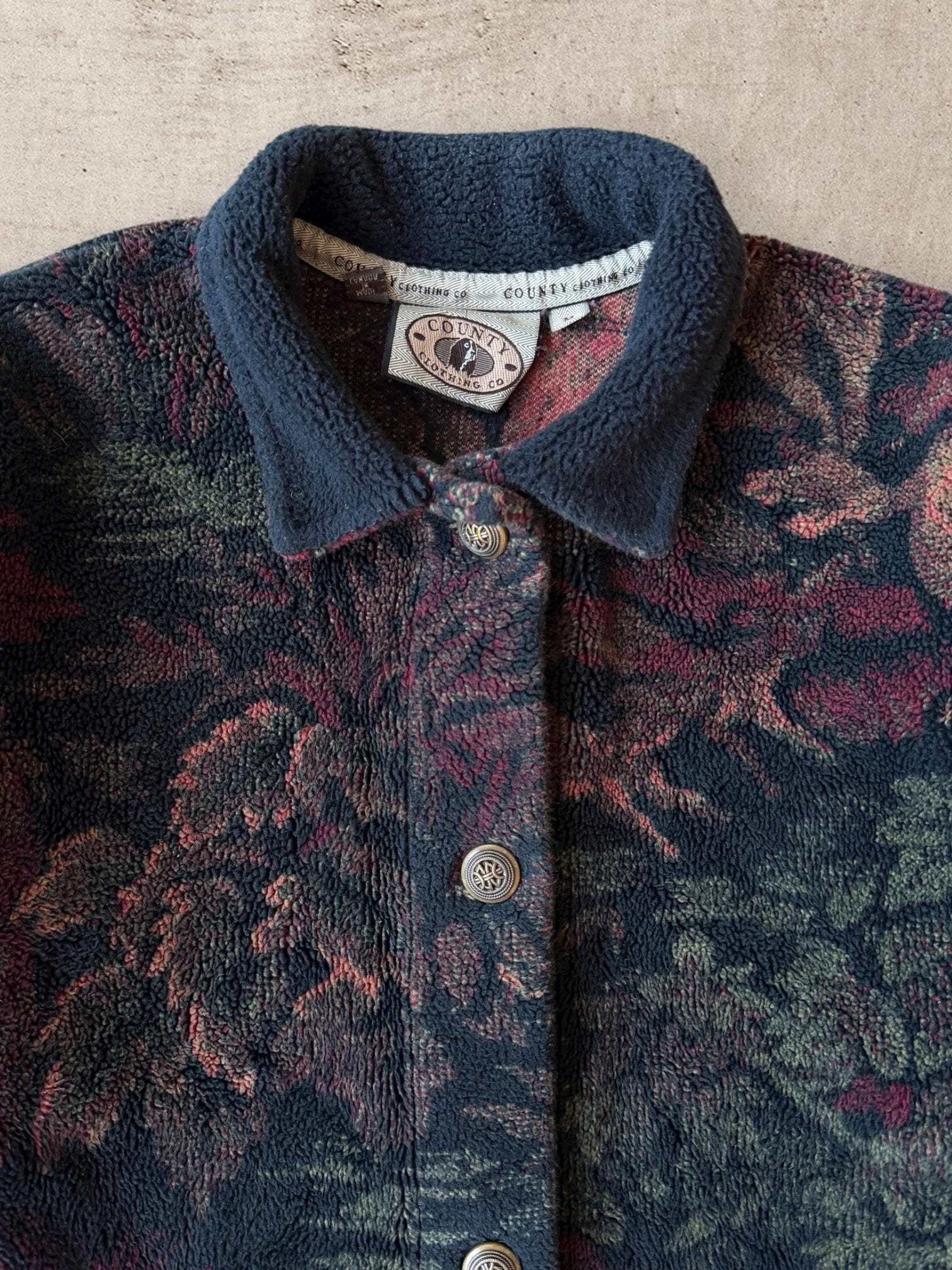 00s County Horse AOP Fleece Button Up - XL