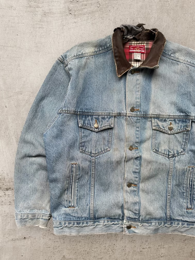 90s Marlboro Distressed Denim Jacket - XL