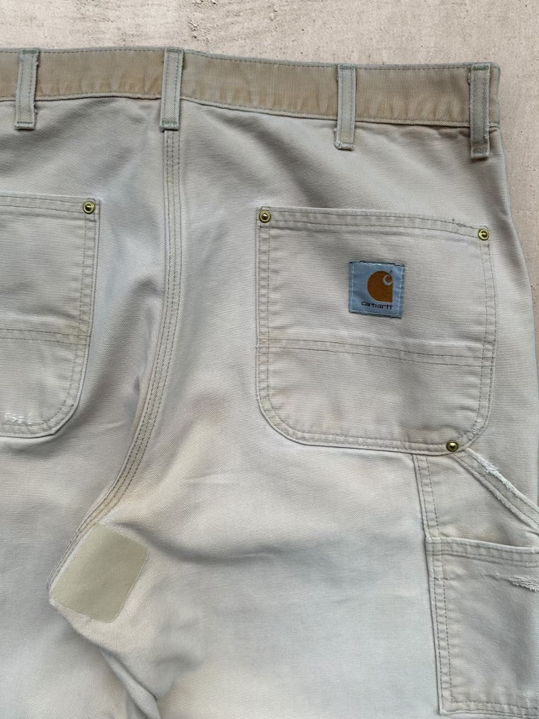 90s Carhartt Faded Double Knee Pants - 36x30