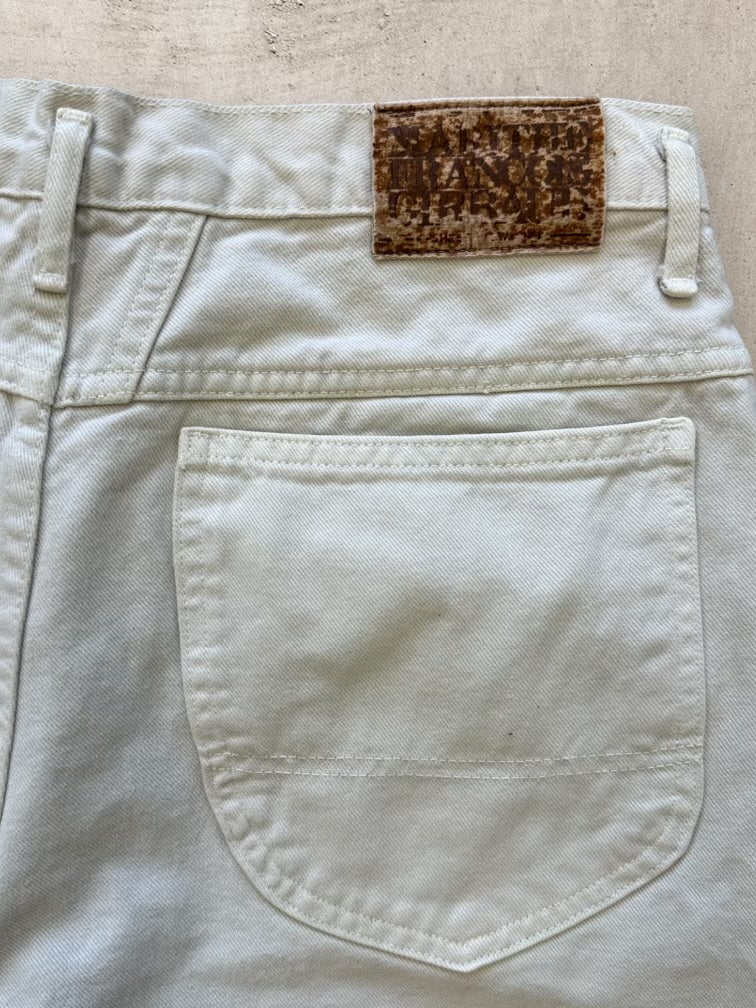 90s Marithe Francis Girbaud Cream Shorts - 30