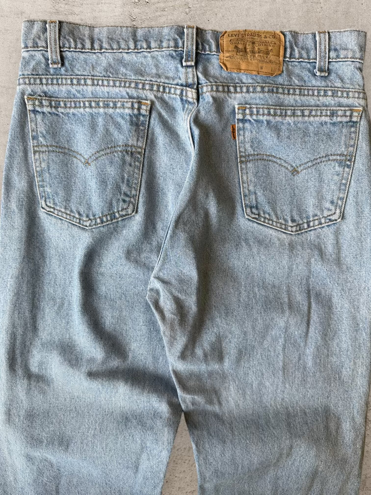 90s Levi’s Orange Tab Light Wash Denim Cut Off Jeans - 32x30