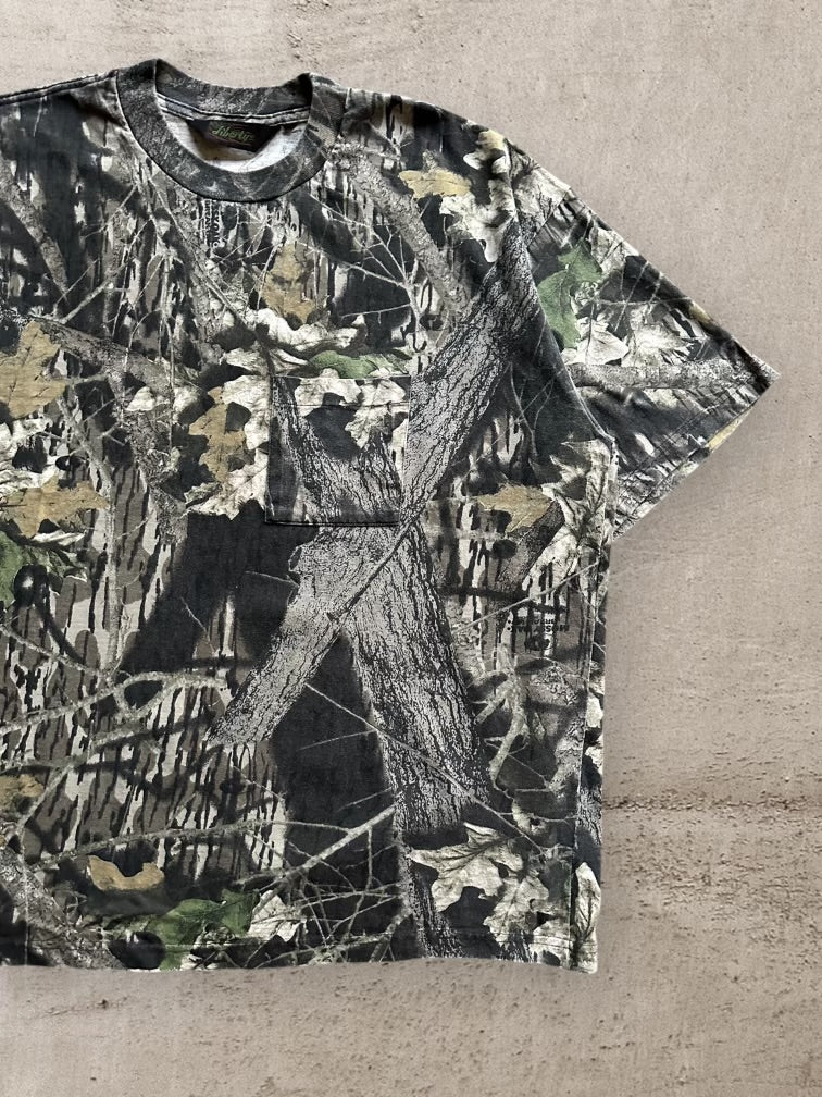 90s Liberty Mossy Oak Real Tree Camouflage T-Shirt - XXL