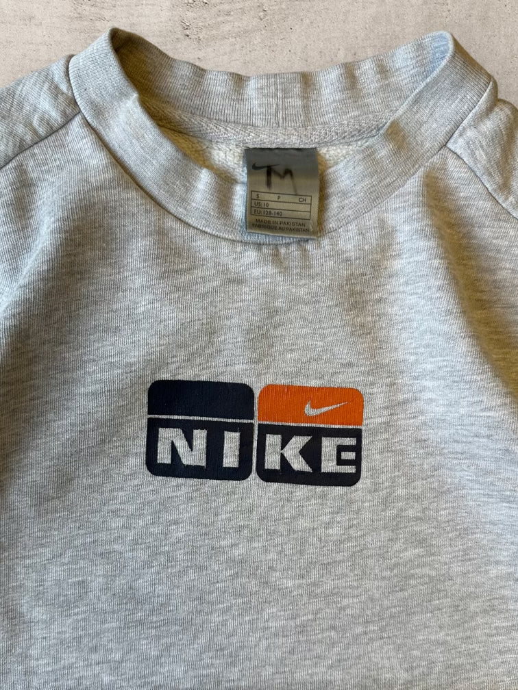 00s Nike Square Graphic Cut Off Crewneck - Small