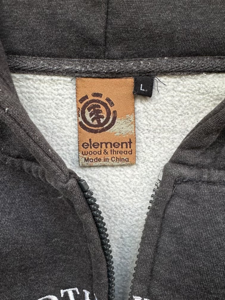 00s Element Skateboards Embroidered Hoodie - Large