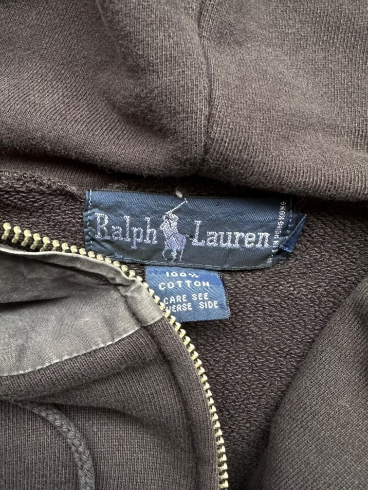90s Ralph Lauren Zip Up Hoodie - Large