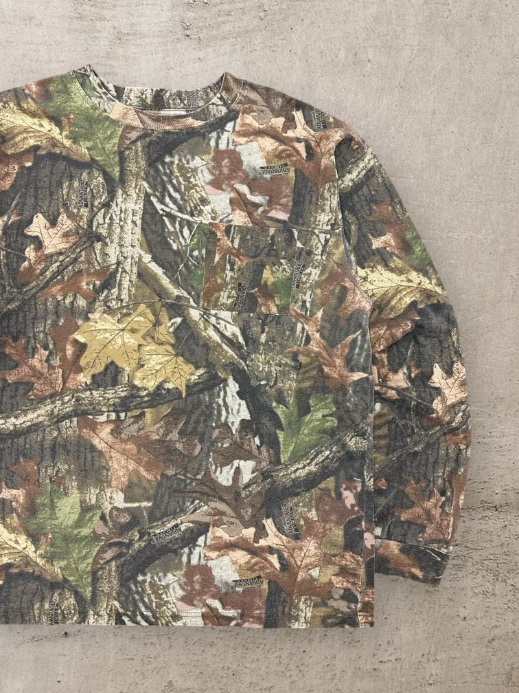 90s Advantage Real Tree Camouflage Long Sleeve T-Shirt - XL