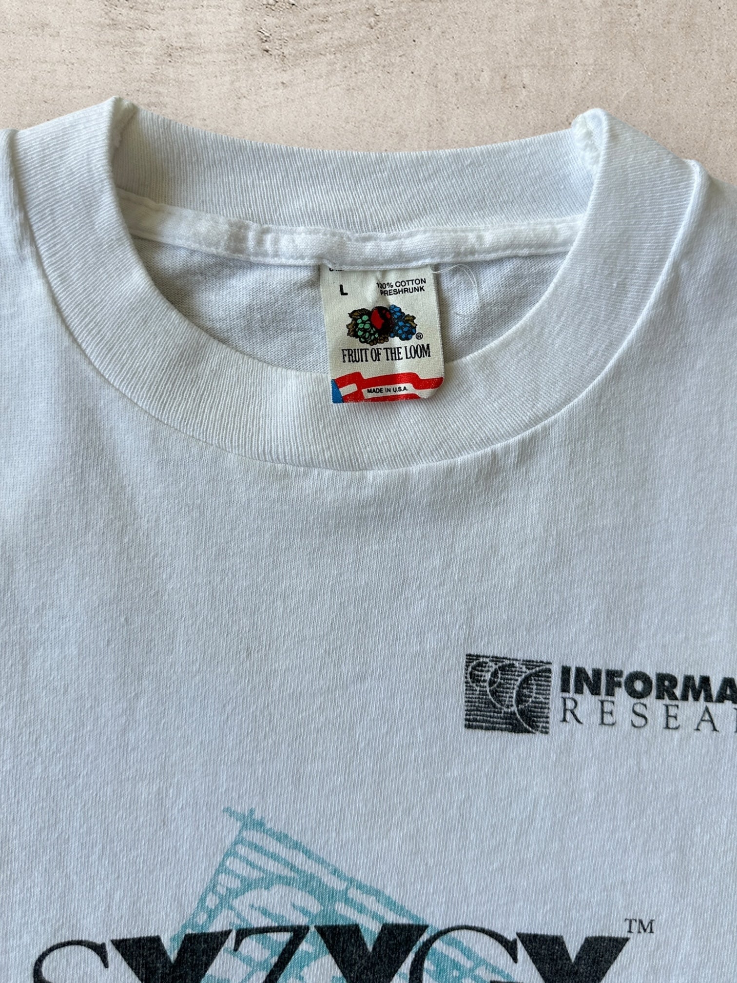 90s Syzygy Workgroup Software Graphic T-Shirt - Large