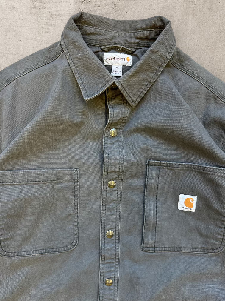 00s Carhartt Wool Lined Button Up - XL