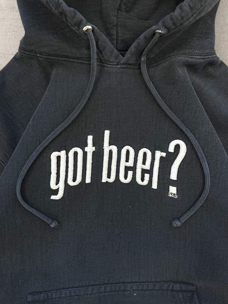 00s Got Beer? Embroidered Hoodie - Small