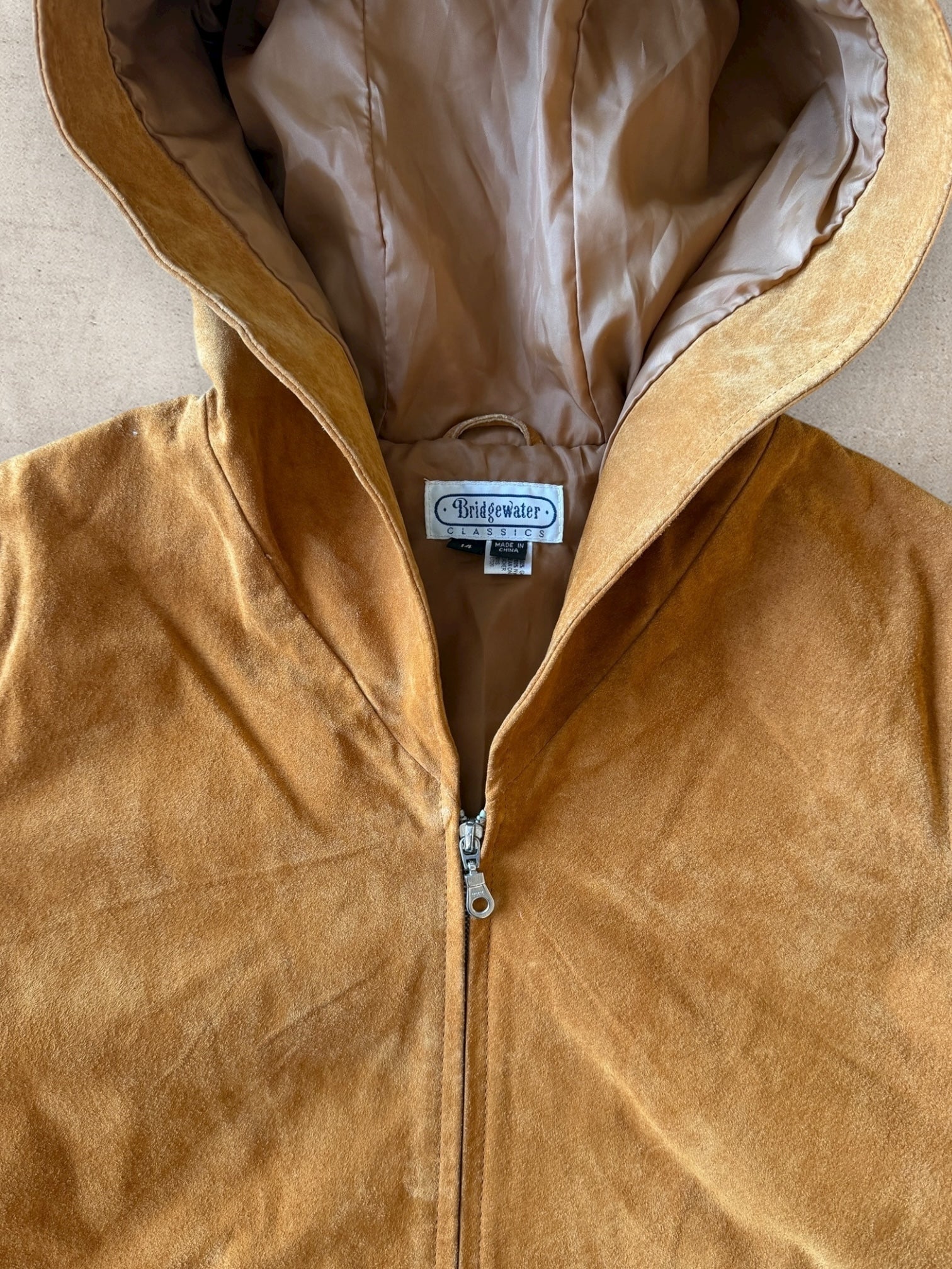 90s Bridgewater Classic Hooded Leather Jacket - Medium