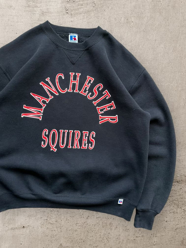 90s Russell Athletics Manchester Squires Graphic Crewneck - Large