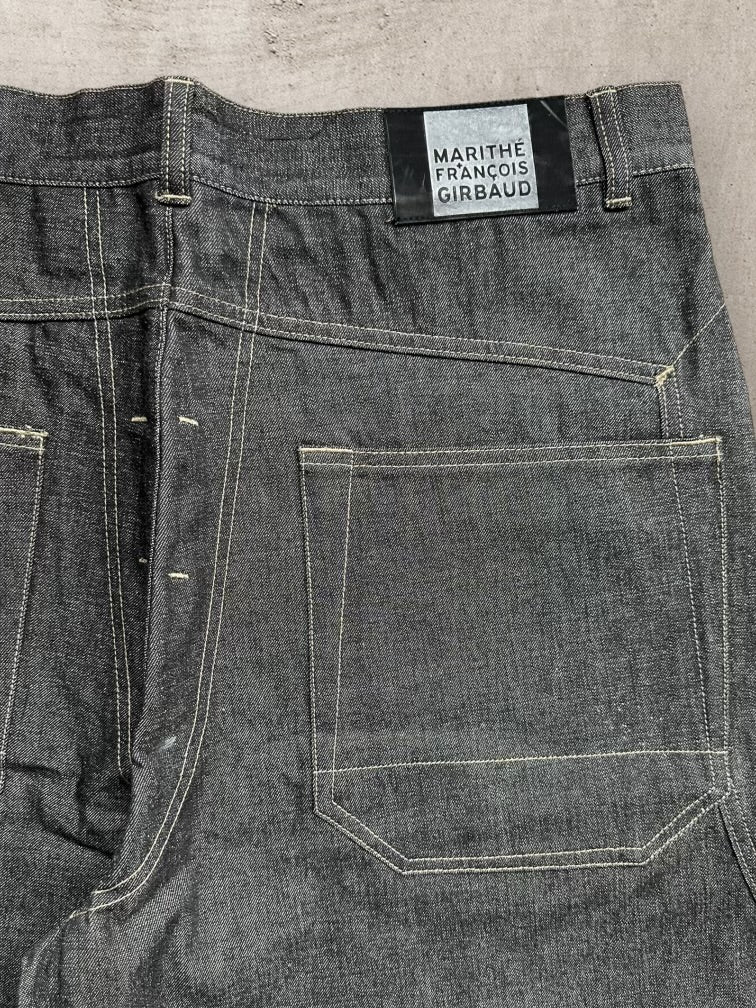 00s Marithe Francis Girbaud Black Denim Jeans - 38x32