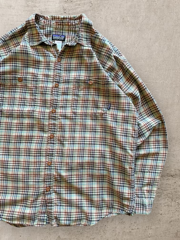 00s Patagonia Plaid Button Up Shirt - Large