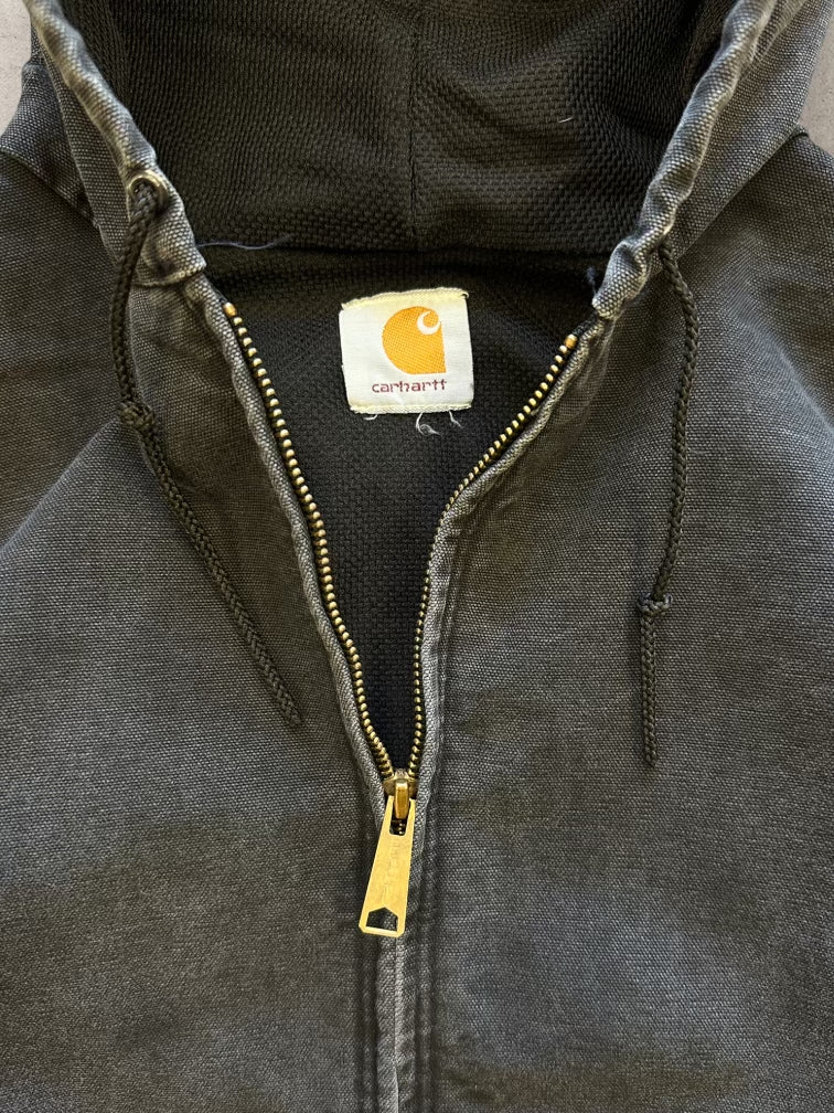 00s Carhartt Black Hooded Jacket - XL