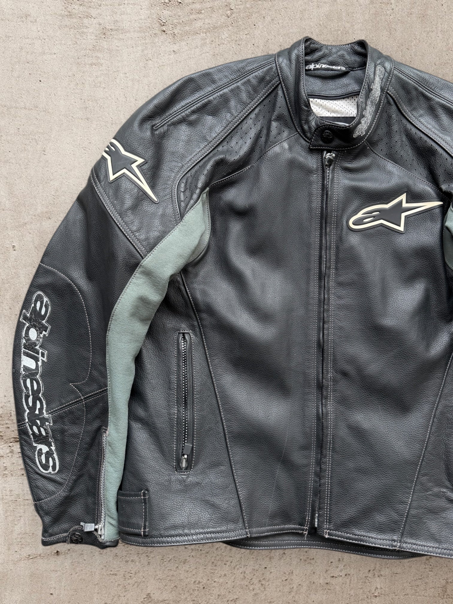 00s Alpinestars Moto Leather Jacket - Medium